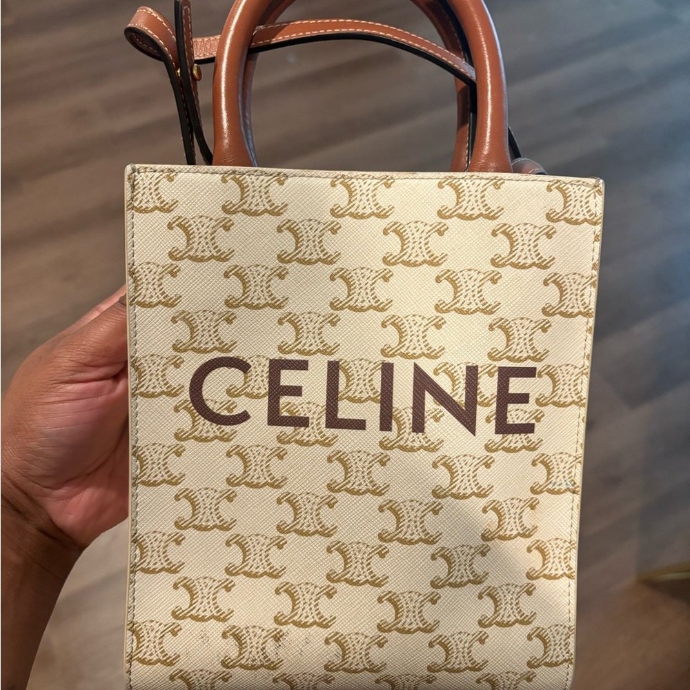 Celine Tan and Brown Mini Bag